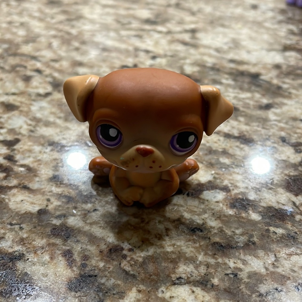 Pug #133 Littlest Pet Shop LPS Authentic Hasbro Petshop - G1 Red Magnet - dog